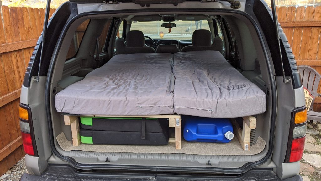 car camping chevy tahoe air mattress